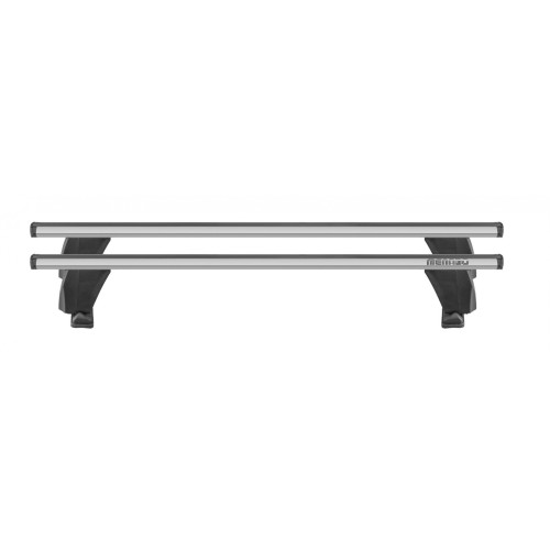 ΜΠΑΡΕΣ ΟΡΟΦΗΣ ΑΛΟΥΜΙΝΙΟΥ DELTA L SILVER 141 cm ROOF RACK ΣΕΤ ΣΕ ΑΣΗΜΙ ΧΡΩΜΑ ΜΕ ΠΡΟΣΤΑΤΕΥΤΙΚΑ ΚΑΠΑΚΙΑ ΑΚΡΩΝ ΓΙΑ ΑΠΛΗ ΟΡΟΦΗ MENABO - 2 ΤΕΜ.