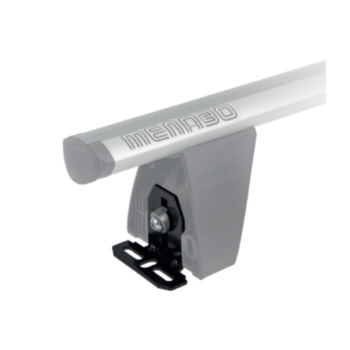 MENABO - DLFIX202FP KIT TYPE FP Άκρα (Πόδια) για Μπάρες Οροφής Delta / Omega / χρώματος Black / Silver - 1 Σετ (10580/MB)