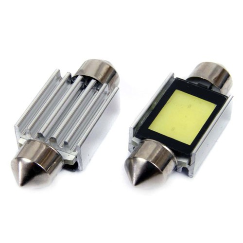 Amio – Λαμπάκια Πλαφονιέρας LED 36mm C5W C10W 12V 2.4W 5600K 3xCOB CANBUS για Ισχυρό Ομοιόμορφο Φωτισμό Εσωτερικού – Σετ 2 Τεμ. (01639/AM)