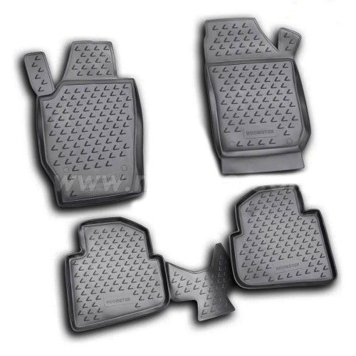 ΠΑΤΑΚΙΑ ΣΕ ΣΚΑΦΗ TPE ΛΑΣΤΙΧΟ ΓΙΑ SKODA ROOMSTER 09/2006+  ΣΕ ΜΑΥΡΟ ΧΡΩΜΑ NOVLINE - 4 ΤΕΜ.