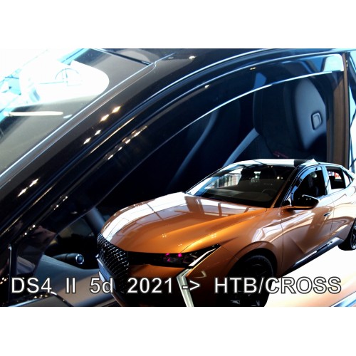 ΑΝΕΜΟΘΡΑΥΣΤΕΣ ΓΙΑ DS 4 5D 2021+ /DS 4 CROSS 5D 2021+   ΣΕΤ ΑΥΤΟΚΙΝΗΤΟΥ ΑΠΟ ΕΥΚΑΜΠΤΟ ΦΙΜΕ ΠΛΑΣΤΙΚΟ HEKO - 4 ΤΕΜ.