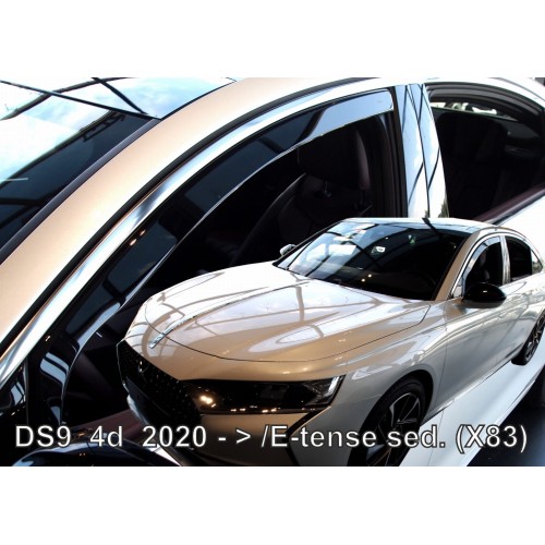ΑΝΕΜΟΘΡΑΥΣΤΕΣ ΓΙΑ DS 9 (X83) 4D E-TENSE 2020+  ΣΕΤ ΑΥΤΟΚΙΝΗΤΟΥ ΑΠΟ ΕΥΚΑΜΠΤΟ ΦΙΜΕ ΠΛΑΣΤΙΚΟ HEKO - 4 ΤΕΜ.