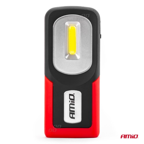 Amio - ΦΑΚΟΣ ΕΡΓΑΣΙΑΣ ΧΕΙΡΟΣ ΜΕ ΓΑΝΤΖΟ/ΜΑΓΝΗΤΗ MICRO USB COB LED 1200mAh 50x31x117mm - 1 τεμ. (02816/AM)