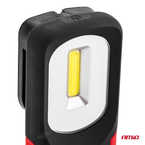 Amio - ΦΑΚΟΣ ΕΡΓΑΣΙΑΣ ΧΕΙΡΟΣ ΜΕ ΓΑΝΤΖΟ/ΜΑΓΝΗΤΗ MICRO USB COB LED 1200mAh 50x31x117mm - 1 τεμ. (02816/AM)