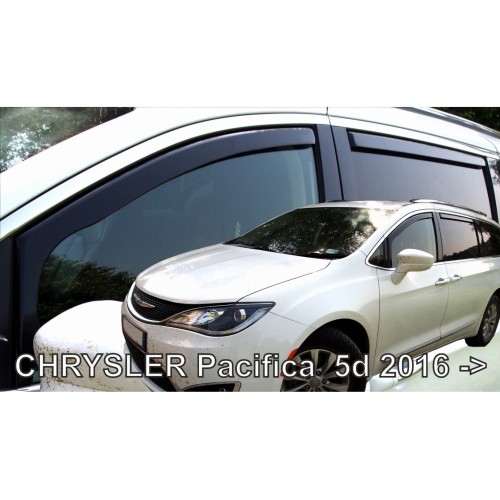 ΑΝΕΜΟΘΡΑΥΣΤΕΣ ΓΙΑ CHRYSLER PACIFICA SW 2016+ ΣΕΤ ΑΥΤΟΚΙΝΗΤΟΥ ΑΠΟ ΕΥΚΑΜΠΤΟ ΦΙΜΕ ΠΛΑΣΤΙΚΟ HEKO - 4 ΤΕΜ.
