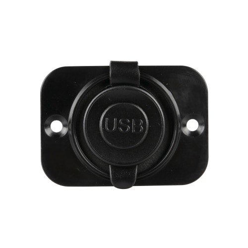 ΠΡΙΖΑ USB ΜΕ ΚΑΠΑΚΙ ΚΑΙ 2 ΘΥΡΕΣ USB (A+C) 12/24V 3000mA 15W ΜΑΥΡΗ FAST CHARGE LAMPA - 1 TEM.