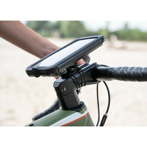 Βάση Στήριξης Κινητού Bike της σειράς Optiline για Τιμόνι Μηχανής, Ποδηλάτου, E-bike, Scooter με διάμετρο από 19 mm έως 35 mm με ρυθμιζόμενους EPDM ιμάντες δέσης και σύστημα Duolock, συμβατή με Θήκες ή Αντάπτορες Κινητού Optiline
