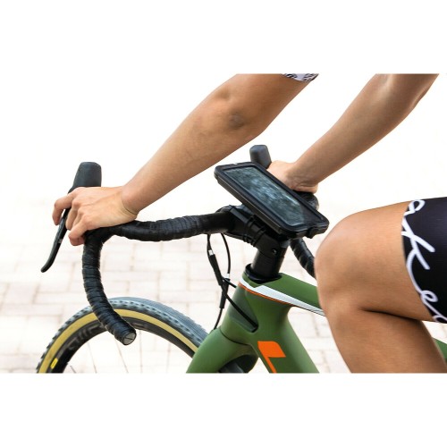 Βάση Στήριξης Κινητού Bike της σειράς Optiline για Τιμόνι Μηχανής, Ποδηλάτου, E-bike, Scooter με διάμετρο από 19 mm έως 35 mm με ρυθμιζόμενους EPDM ιμάντες δέσης και σύστημα Duolock, συμβατή με Θήκες ή Αντάπτορες Κινητού Optiline