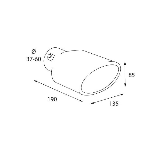 ΑΚΡΟ (ΜΠΟΥΚΑ) ΕΞΑΤΜΙΣΗΣ ΟΒΑΛ TS-76 37>60mm (ΜΗΚΟΣ: 190mm / ΦΑΡΔΟΣ: 100mm ) LAMPA - 1 TEM.