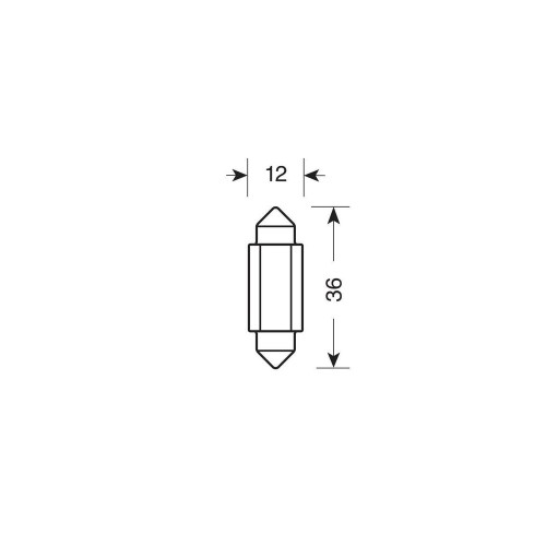 ΛΑΜΠΑΚΙ ΠΛΑΦΟΝΙΕΡΑΣ 9>32V SV28,5-8 2SMDx1CHIP LED 70lm CAN-BUS 12x36mm ΜΠΛΕ  ΚΟΥΤΙ LAMPA - 20 ΤΕΜ.