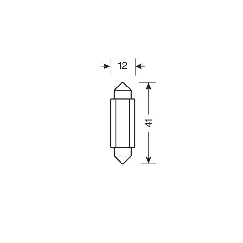 ΛΑΜΠΑΚΙΑ ΠΛΑΦΟΝΙΕΡΑΣ 9>32V SV28,5-8 2SMDx1CHIP LED 70lm CAN-BUS 12x41mm ΜΠΛΕ ΚΟΥΤΙ LAMPA - 20 ΤΕΜ.