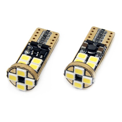 Amio – Λαμπάκια LED T10 W5W 12/24V 2.3W 5600K 12xSMD 2835 CANBUS Καρφωτά για Ισχυρό Λευκό Φωτισμό χωρίς Σφάλματα – Σετ 2 Τεμ. (01636/AM)