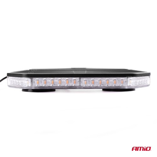 Amio - ΦΑΡΟΣ/ΜΠΑΡΑ 12>24V 48SMD LED ΠΟΡΤΟΚΑΛΙ ΜΕ ΦΙΣ ΑΝΑΠΤΗΡΑ & ΜΑΓΝΗΤΙΚΗ ΒΑΣΗ 293x171x46mm​ -1 ΤΕΜ. (02920/AM)