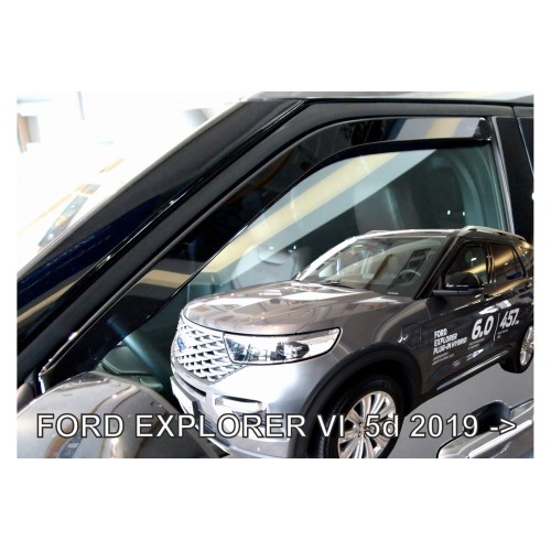 ΑΝΕΜΟΘΡΑΥΣΤΕΣ ΓΙΑ FORD EXPLORER 5D 2019+  ΖΕΥΓΑΡΙ ΑΠΟ ΕΥΚΑΜΠΤΟ ΦΙΜΕ ΠΛΑΣΤΙΚΟ HEKO - 2 ΤΕΜ.