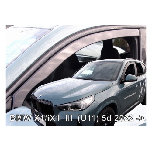 ΑΝΕΜΟΘΡΑΥΣΤΕΣ ΓΙΑ BMW X1 (U11) /iX1 5D 2022-2023  ΖΕΥΓΑΡΙ ΑΠΟ ΕΥΚΑΜΠΤΟ ΦΙΜΕ ΠΛΑΣΤΙΚΟ HEKO - 2 ΤΕΜ.