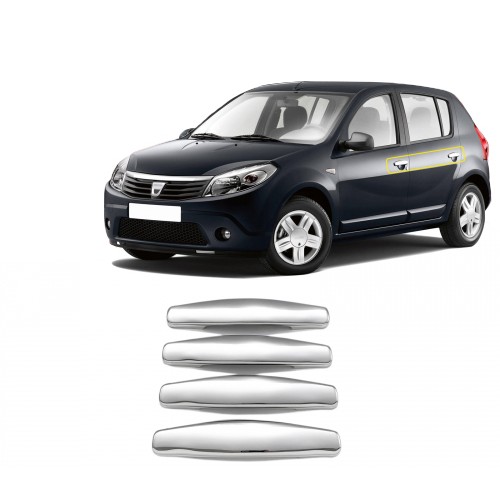ΧΕΡΟΥΛΙΑ ΠΟΡΤΑΣ ΓΙΑ DACIA SANDERO 1 5D 2007-2013  ΧΡΩΜΙΟ ΜΕΤΑΛΛΙΚΑ 4ΤΕΜ.