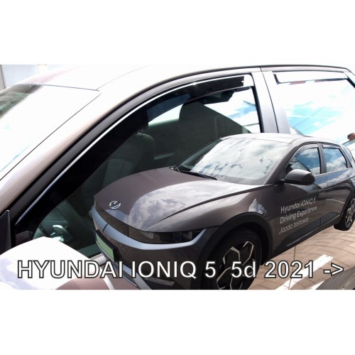 ΑΝΕΜΟΘΡΑΥΣΤΕΣ ΓΙΑ HYUNDAI IONIQ 5D 2021+  ΣΕΤ ΑΥΤΟΚΙΝΗΤΟΥ ΑΠΟ ΕΥΚΑΜΠΤΟ ΦΙΜΕ ΠΛΑΣΤΙΚΟ HEKO - 4 ΤΕΜ.