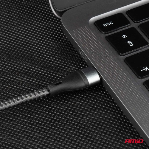 Amio - ΚΑΛΩΔΙΟ ΦΟΡΤΙΣΗΣ ΚΑΙ ΣΥΓΧΡΟΝΙΣΜΟΥ USB TYPE C 200cm 3.0A UC-18 - 1 ΤΕΜ. (02930/AM)