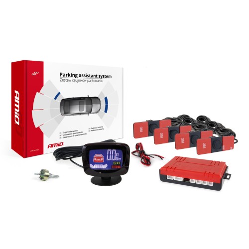 AMiO – Σύστημα Παρκαρίσματος 12V με 4 Αισθητήρες Inside Mount 16,5mm και Οθόνη LED-Graph, ελιχθείτε στα πιο στενά σημεία με απόλυτη ψηφιακή καθοδήγηση και κομψή OEM εμφάνιση – 1 Τεμ. (02257/AM)