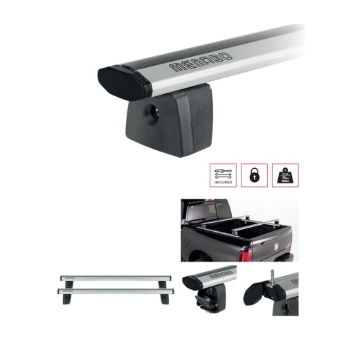 ΜΠΑΡΕΣ ΚΑΡΟΤΣΑΣ ΑΛΟΥΜΙΝΙΟΥ TBR - TRUCK BED RACK SYSTEM SILVER 172,8 cm ΣΕ ΑΣΗΜΙ ΧΡΩΜΑ ΓΙΑ PICKUP ΚΑΙ ΑΓΡΟΤΙΚΑ ΟΧΗΜΑΤΑ MENABO - 2 ΤΕΜ.