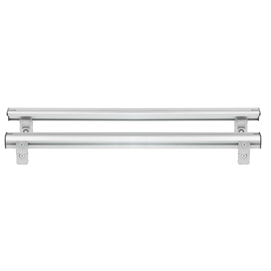 ΒΑΣΕΙΣ ΣΤΗΡΙΞΗΣ ΑΛΟΥΜΙΝΙΟΥ TBR FIXING PROFILE KIT M 116,6 cm ΣΕ ΑΣΗΜΙ ΧΡΩΜΑ ΜΕ ΥΠΟΔΟΧΕΣ T-SYSTEM ΓΙΑ ΜΠΑΡΕΣ TBR ΚΑΡΟΤΣΑΣ ΣΕ PICKUP ΚΑΙ ΑΓΡΟΤΙΚΑ ΟΧΗΜΑΤΑ MENABO - 2 ΤΕΜ.