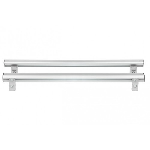 ΒΑΣΕΙΣ ΣΤΗΡΙΞΗΣ ΑΛΟΥΜΙΝΙΟΥ TBR FIXING PROFILE KIT XL 146,6 cm ΣΕ ΑΣΗΜΙ ΧΡΩΜΑ ΜΕ ΥΠΟΔΟΧΕΣ T-SYSTEM ΓΙΑ ΜΠΑΡΕΣ TBR ΚΑΡΟΤΣΑΣ ΣΕ PICKUP ΚΑΙ ΑΓΡΟΤΙΚΑ ΟΧΗΜΑΤΑ MENABO - 2 ΤΕΜ.