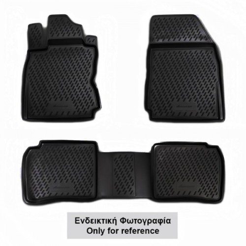 ΠΑΤΑΚΙΑ ΣΕ ΣΚΑΦΗ TPE ΛΑΣΤΙΧΟ ΓΙΑ VW POLO 09/2009+  ΣΕ ΜΑΥΡΟ ΧΡΩΜΑ NOVLINE - 4 ΤΕΜ.