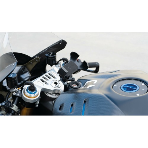 Βάση Στήριξης Κινητού Panigale της σειράς Titan Optiline για τις Βίδες στην Μίζα στο Τιμόνι Μηχανής Panigale 899, 959, V2, 1199, 1299, V4 με σύστημα Duolock, συμβατή με Θήκες ή Αντάπτορες Κινητού Optiline