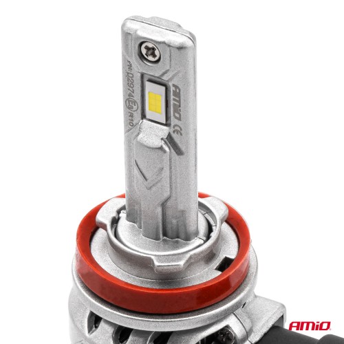 Amio - ΛΑΜΠΕΣ LED H8/H9/H11 10-16V 72W 6.500K 7920lm CAN-BUS (ΑΝΕΜΙΣΤΗΡΑΚΙ) X2 SERIES - 2ΤΕΜ. (02974/AM)