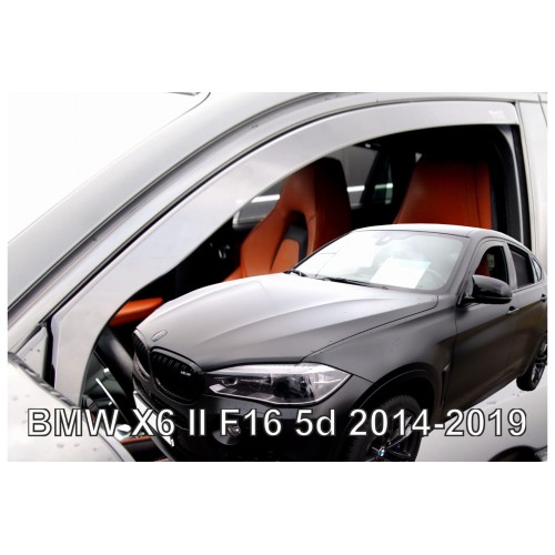 ΑΝΕΜΟΘΡΑΥΣΤΕΣ ΓΙΑ BMW X6 F16 5D 2014-2019  ΖΕΥΓΑΡΙ ΑΠΟ ΕΥΚΑΜΠΤΟ ΦΙΜΕ ΠΛΑΣΤΙΚΟ HEKO - 2 ΤΕΜ.