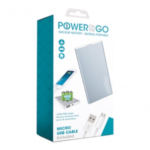 POWER BANK ΜΕ UMICRO USB - 5V/1A - 4400 mAh (ΔΙΑΦΟΡΑ ΧΡΩΜΑΤΑ)