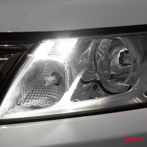 Amio - T10 W5W/W10W 12/24V W2,1x9,5d 6SMDx3030 ΛΕΥΚΟ (ΚΑΡΦΩΤΟ - CAN-BUS) 2ΤΕΜ. (02801/AM)