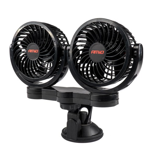 Amio - ΑΝΕΜΙΣΤΗΡΑΣ ΔΙΠΛΟΣ 12V 2χ4''(10,8cm) ΜΕ ΦΙΣ ΑΝΑΠΤΗΡΑ/2 ΤΑΧΥΤΗΤΩΝ/ ΜΕ ΒΕΝΤΟΥΖΑ PRO SERIES - 1 TEM. (03010/AM)