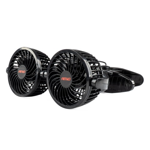 Amio - ΑΝΕΜΙΣΤΗΡΑΣ ΔΙΠΛΟΣ 12V 2χ4''(10,8cm) ΜΕ ΦΙΣ ΑΝΑΠΤΗΡΑ/2 ΤΑΧΥΤΗΤΩΝ/ ΜΕ ΜΑΝΤΑΛΑΚΙ PRO SERIES - 1 TEM. (03012/AM)