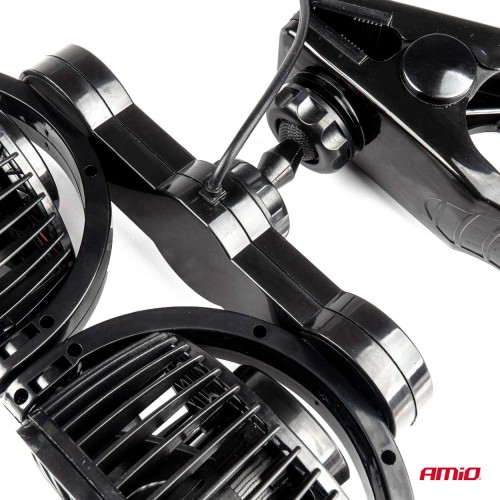 Amio - ΑΝΕΜΙΣΤΗΡΑΣ ΔΙΠΛΟΣ 12V 2χ4''(10,8cm) ΜΕ ΦΙΣ ΑΝΑΠΤΗΡΑ/2 ΤΑΧΥΤΗΤΩΝ/ ΜΕ ΜΑΝΤΑΛΑΚΙ PRO SERIES - 1 TEM. (03012/AM)