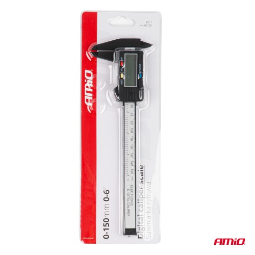 Amio - ΠΑΧΥΜΕΤΡΟ ΨΗΦΙΑΚΟ ΜΕ ΟΘΟΝΗ LCD 0-150mm 0-6'' - 1 TEM. (03102/AM)