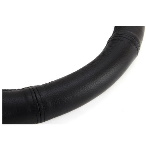 Amio - Κάλυμμα Τιμονιού Μαύρο από Δέρμα 3XL 47-49cm για πολύ μεγάλα τιμόνια με σταθερό κράτημα και άνεση σε καθημερινή χρήση με ποιοτική αίσθηση - 1 Τεμ. (01770/AM)