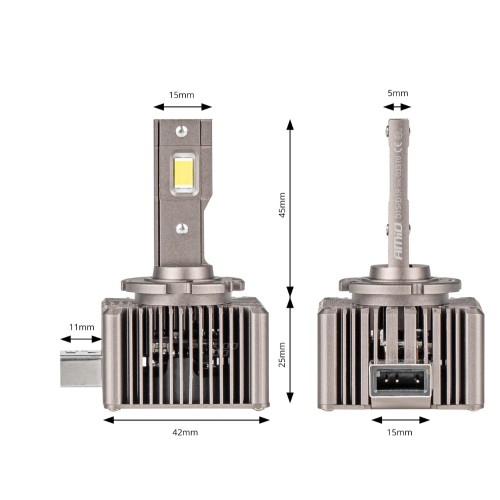 Amio - ΛΑΜΠΕΣ LED ΜΕ ΨΥΚΤΡΑ D1S/D1R 9-16V 70W 6.500K 8600lm XD SERIES - 2 ΤΕΜ. (03310/AM)