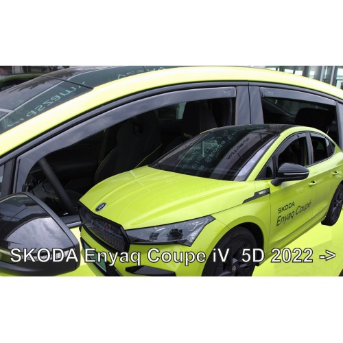 ΑΝΕΜΟΘΡΑΥΣΤΕΣ ΓΙΑ SKODA ENYAQ COUPE 5D 2022+? ΣΕΤ ΑΥΤΟΚΙΝΗΤΟΥ ΑΠΟ ΕΥΚΑΜΠΤΟ ΦΙΜΕ ΠΛΑΣΤΙΚΟ HEKO - 4 ΤΕΜ.