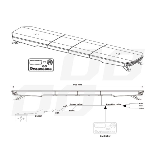 Amio - ΣΤΡΟΜΠΟ ΜΠΑΡΑ 12/24V 51 ΧΡΗΣΕΩΝ 108xSMD ΠΟΡΤΟΚΑΛΙ LED 30