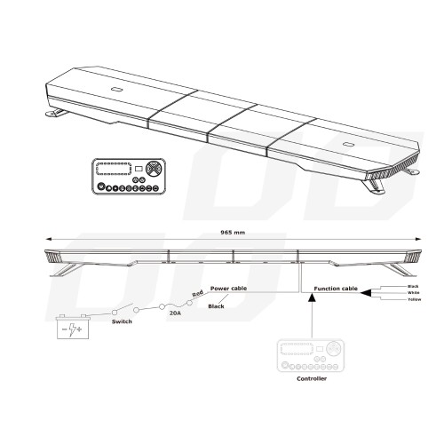 Amio - ΣΤΡΟΜΠΟ ΜΠΑΡΑ 12/24V 51 ΧΡΗΣΕΩΝ 132xSMD ΠΟΡΤΟΚΑΛΙ LED 38