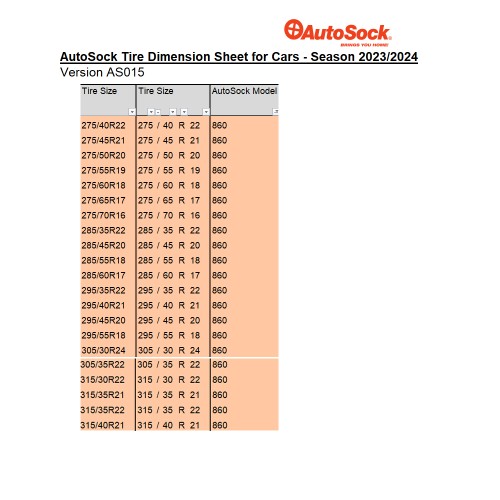 Autosock - ΑΝΤΙΟΛΙΣΘΗΤΙΚΑ ΠΑΝΙΑ ΧΙΟΝΙΟΥ AUTOSOCK HP 860 (HIGH PERFORMANCE EDITION) - 2 ΤΕΜ. (L.AS860)