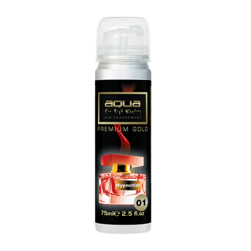 Aqua - ΑΡΩΜΑΤΙΚΟ ΑΥΤΟΚΙΝΗΤΟΥ ΣΕ ΣΠΡΕΙ (SPRAY) ΜΕ ΑΡΩΜΑ HYPNOTIST PREMIUM GOLD SERIES 75ml AQUA - 1 TEM. (10-778/AQ)