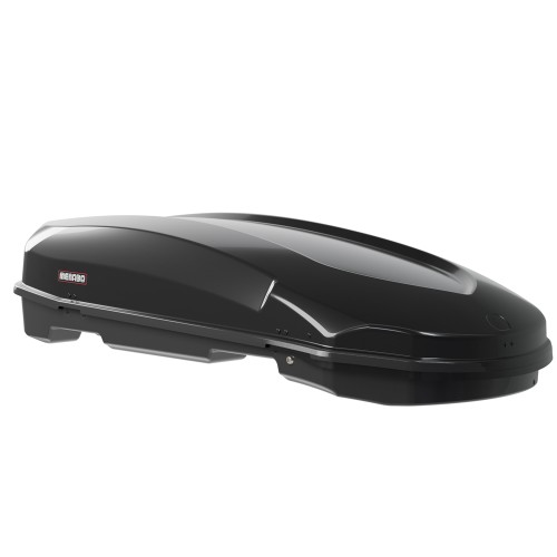 Menabo - Μπαγκαζιέρα Οροφής Satellite 600 Duo Black με T-track σε Μαύρο Γυαλιστερό Χρώμα από ABS Πλαστικό με Διαστάσεις 197,6x94,1x46,7 cm - 1 Τεμ. (14280/MB)