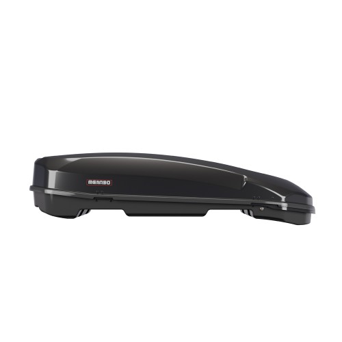 Menabo - Μπαγκαζιέρα Οροφής Satellite 600 Duo Black με T-track σε Μαύρο Γυαλιστερό Χρώμα από ABS Πλαστικό με Διαστάσεις 197,6x94,1x46,7 cm - 1 Τεμ. (14280/MB)