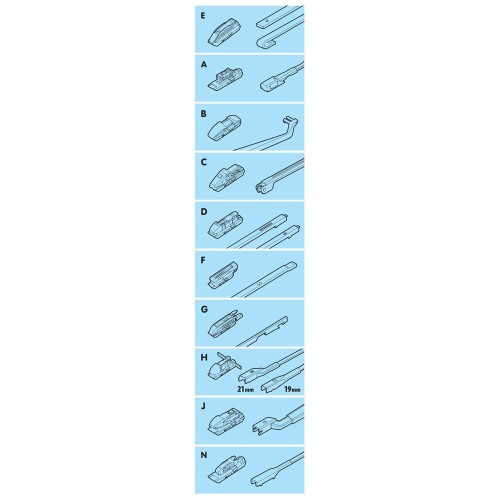 ΥΑΛΟΚΑΘΑΡΙΣΤΗΡΑΣ GRAN PREE SPEED MULTI-FIT ΜΕ 10 ΑΝΤΑΠΤΟΡΕΣ 60CM 24'' LAMPA - 1 TEM.