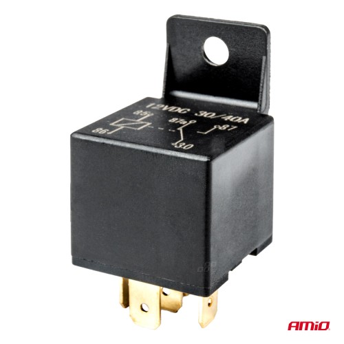 Amio - ΡΕΛΕ ΜΕ ΚΑΛΩΔΙΩΣΗ 12V 40A 5 ΕΠΑΦΩΝ ΓΙΑ ΑΥΤΟΜΑΤΑ ΦΩΤΑ ΗΜΕΡΑΣ/ΣΥΝΑΓΕΡΜΟ ΑΥΤΟΚΙΝΗΤΟΥ/ΚΛΕΙΔΑΡΙΑ ΑΝΑΦΛΕΞΗΣ - 1 TEM. (03510/AM)