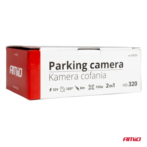 Amio - ΚΑΜΕΡΑ ΟΠΙΣΘΟΠΟΡΕΙΑΣ 12V LED ΜΕ NYΧΤΕΡΙΝΗ ΛΗΨΗ ΚΑΙ ΜΕΤΑΛΛΙΚΗ ΒΑΣΗ ΣΤΗΡΙΞΗΣ HD-320 LED - 1 TEM. (03533/AM)