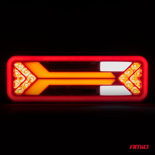 Amio - ΦΑΝΑΡΙ ΤΡΕΙΛΕΡ / ΦΟΡΤΗΓΟΥ ΠΙΣΩ 10-30V DYNAMIC LED 5 ΧΡΗΣΕΩΝ ΑΡΙΣΤΕΡΟ 305x140x35 mm RCL-09-L - 1 ΤΕΜ. (03575/AM)