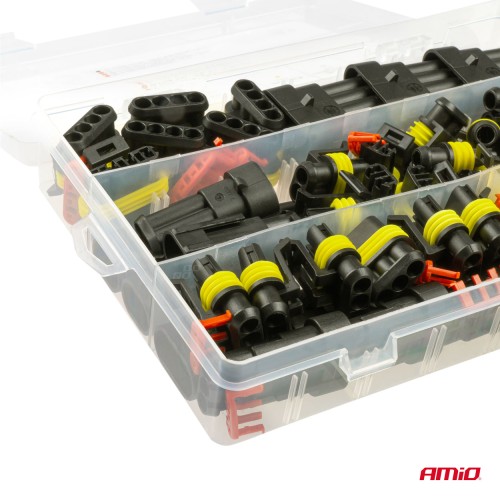 Amio - ΦΙΣ & ΒΥΣΜΑΤΑ ΚΑΛΩΔΙΩΝ 6 ΤΥΠΩΝ 12/24V ΑΡΣΕΝΙΚΑ ΚΑΙ ΘΗΛΥΚΑ ΣΕΤ - 352 ΤΕΜ. (03035/AM)